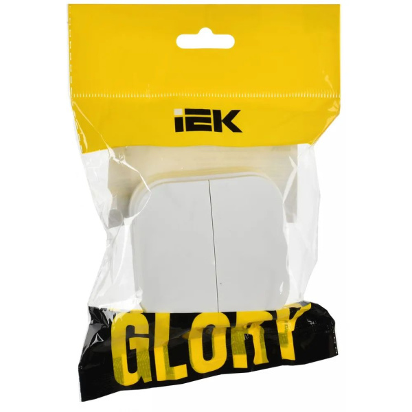 купить Глори белый выключатель 2кл открытая 10А IP20   в Тольятти Глори белый выключатель 2кл открытая 10А IP20