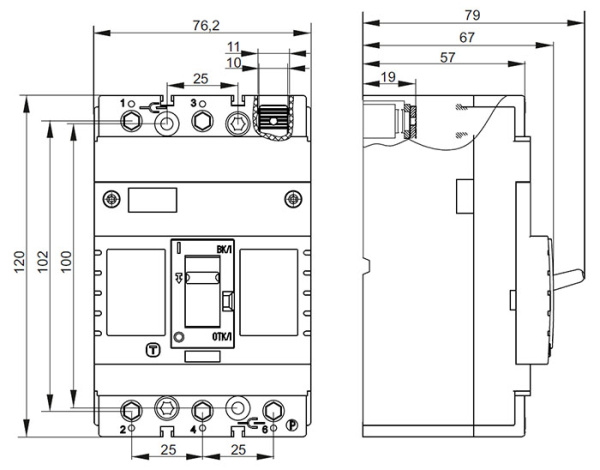 купить Автомат 3Р 50А 15кА ВА44-33 IEK в Тольятти Автомат 3Р 50А 15кА ВА44-33 IEK