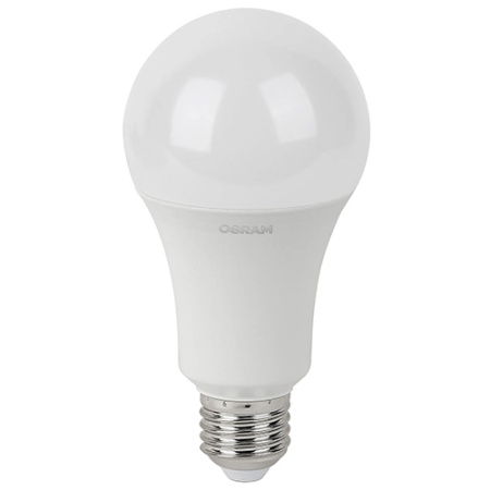 купить Лампа светодиодная 220В Е27 25Вт 3000К 2000лм стандарт A70 матовая Osram LED Value black в Тольятти Лампа светодиодная 220В Е27 25Вт 3000К 2000лм стандарт A70 матовая Osram LED Value black
