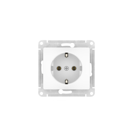 купить Атлас белый розетка скрытая 1-мест заземление быстрозажим. клем. IP20  в Тольятти Атлас белый розетка скрытая 1-мест заземление быстрозажим. клем. IP20