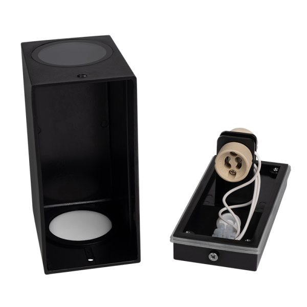 купить Светильник настенный 2*35Вт GU10 IP65 черный пластик Jazzway в Тольятти Светильник настенный 2*35Вт GU10 IP65 черный пластик Jazzway