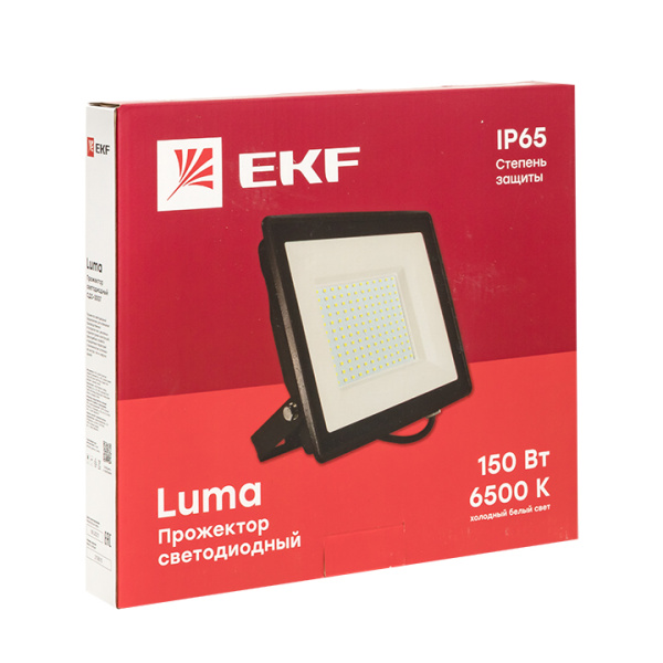 купить Прожектор свд 150Вт 6500К 12000лм черный IP65 110° Luma EKF  в Тольятти Прожектор свд 150Вт 6500К 12000лм черный IP65 110° Luma EKF