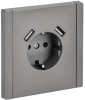 купить Фортепиано сталь розетка скрытая 1-мест заземление шторки USB IP20 3,1А в Тольятти Фортепиано сталь розетка скрытая 1-мест заземление шторки USB IP20 3,1А