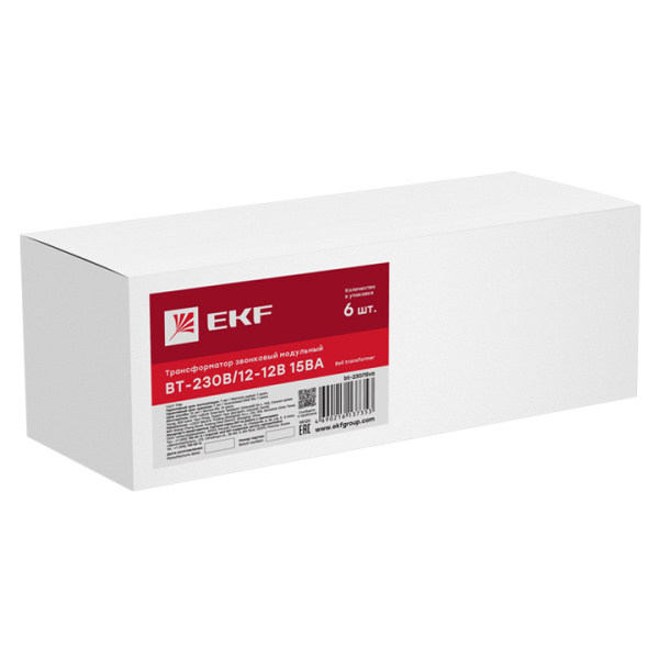 купить Трансформатор звонковый модульный BT-230В/12-12В 15ВА EKF PROxima в Тольятти Трансформатор звонковый модульный BT-230В/12-12В 15ВА EKF PROxima