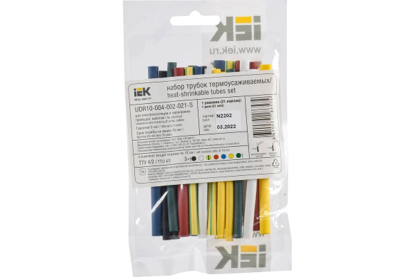 купить Трубка ТУТ 4/2мм разноцветный 0,1м 21шт набор в Тольятти Трубка ТУТ 4/2мм разноцветный 0,1м 21шт набор