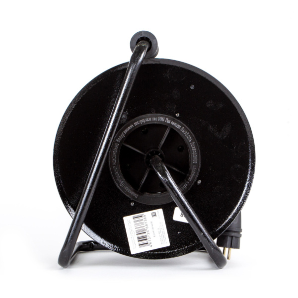 Удлинитель 4-мест 30м КГ 3*1,5 черный катушка IP44 PlexUp 3500Вт