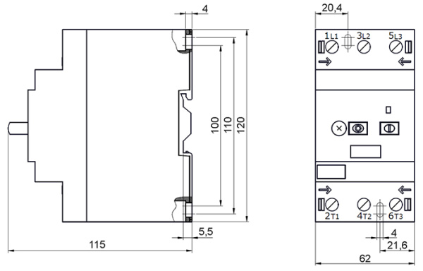 купить Автомат защиты двигателя 16-25А ПРК80 КЭАЗ в Тольятти Автомат защиты двигателя 16-25А ПРК80 КЭАЗ