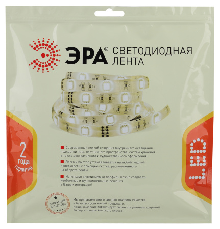 купить Лента свд 24В 20Вт/м 192свд/м 3000К 1300лм/м 2835 IP33 ЭРА 5м в Тольятти Лента свд 24В 20Вт/м 192свд/м 3000К 1300лм/м 2835 IP33 ЭРА 5м
