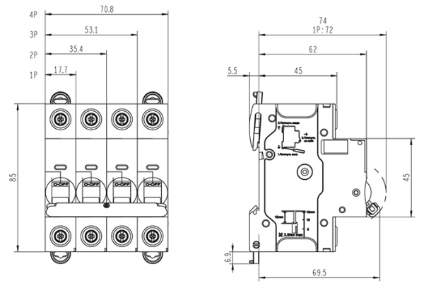 купить Автомат 3Р 40А C 6кА S9FN Systeme Electric Systeme9  в Тольятти Автомат 3Р 40А C 6кА S9FN Systeme Electric Systeme9