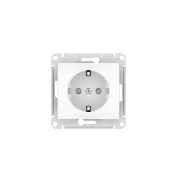 купить Атлас белый розетка скрытая 1-мест заземление шторки быстрозажим. клем. IP20  в Тольятти Атлас белый розетка скрытая 1-мест заземление шторки быстрозажим. клем. IP20