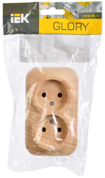 купить Глори сосна розетка открытая 2-мест IP20 в Тольятти Глори сосна розетка открытая 2-мест IP20