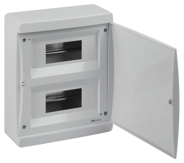 Бокс 18мод навесной белый белая дверь IP41 ЩРН-П ЭРА COMFORT