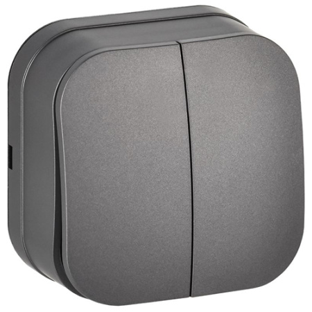 Глори сталь выключатель 2кл открытая 10А IP20  