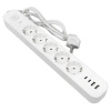 купить Удлинитель 5-мест 3м ПВС 3*1,5 белый выкл EKF  2USB 2,4А+2USBtype-С в Тольятти Удлинитель 5-мест 3м ПВС 3*1,5 белый выкл EKF  2USB 2,4А+2USBtype-С