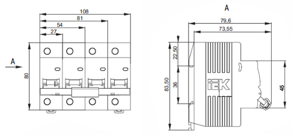 купить Автомат 3Р 6А C 10кА ВА47-100 IEK в Тольятти Автомат 3Р 6А C 10кА ВА47-100 IEK