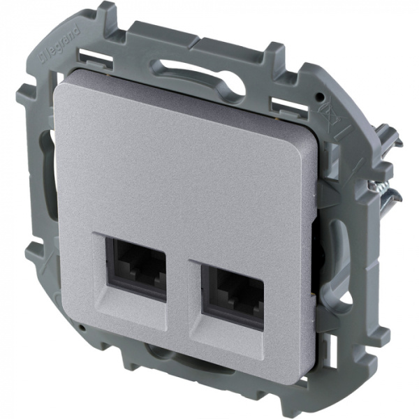 купить Инспириа алюминий розетка RJ45 8(8) скрытая 2-ая Cat5е UTP в Тольятти Инспириа алюминий розетка RJ45 8(8) скрытая 2-ая Cat5е UTP