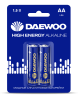 купить Батарейка AA(пальчик) алкалиновая BL2 Daewoo HIGH ENERGY в Тольятти Батарейка AA(пальчик) алкалиновая BL2 Daewoo HIGH ENERGY