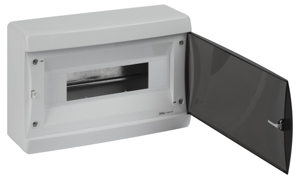 Бокс 12мод навесной белый прозрачная дверь IP41 ЩРН-П ЭРА COMFORT
