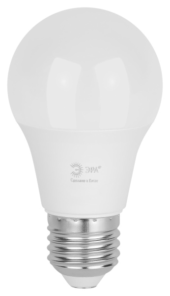 Лампа светодиодная 220В Е27 10Вт 3000К 1000лм стандарт A60 матовая ЭРА Green Line