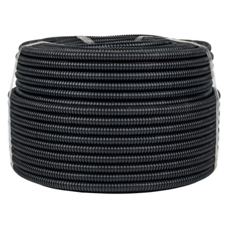 купить Труба гофра 16мм ПНД легкая 100м EKF черный в Тольятти Труба гофра 16мм ПНД легкая 100м EKF черный