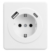 купить MIELE ROUND Розетка 1-ая с/з с/у з/ш 16А с USB A+C быстрой зарядки 5В/3А белая KRANZ в Тольятти MIELE ROUND Розетка 1-ая с/з с/у з/ш 16А с USB A+C быстрой зарядки 5В/3А белая KRANZ